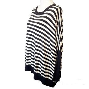 PLANET by Lauren G Womens Sweater Boatneck Striped Mature Minimalist One‎ Size